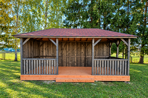 Деревянная садовая беседка 3x6 м - garden gazebo pergola