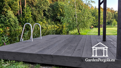 3 x 5 м деревянная терраса для зоны купания - garden gazebo pergola