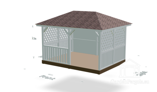 Gazebo 3x4 four slope