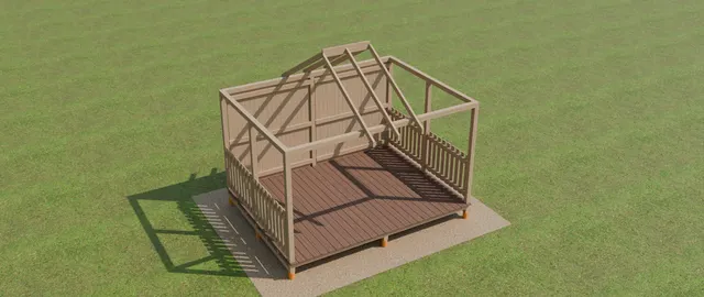 Step 7. Rafters 1: straight-cut rafters
